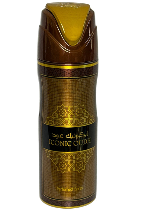 LATTAFA ICONIC OUDH UNISEX PERFUMED BODY SPRAY 6.67