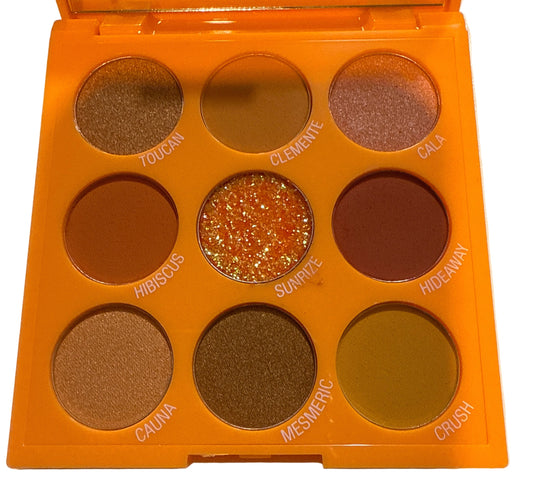 City Color Paradise Love Orange 9 Color Eyeshadow Compact with Mirror