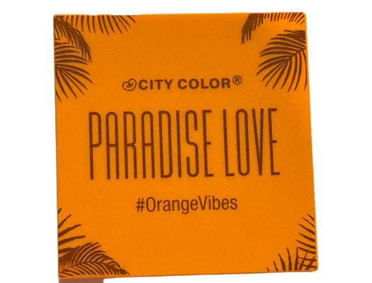 City Color Paradise Love Orange 9 Color Eyeshadow Compact with Mirror