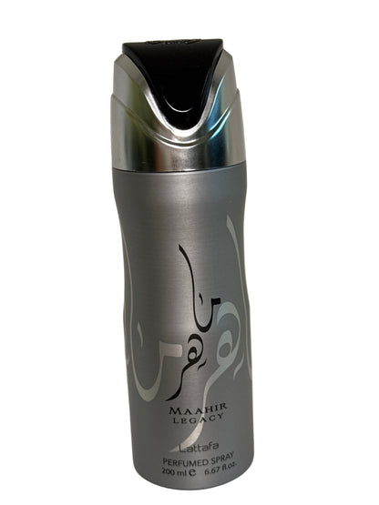 LATTAFA MAAHIR LEGACY 6.7 PERFUMED BODY SPRAY FOR MEN