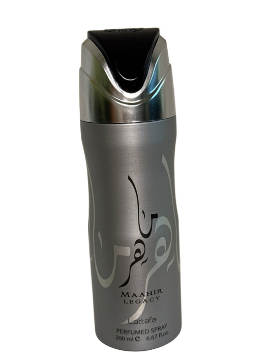 LATTAFA MAAHIR LEGACY 6.7 PERFUMED BODY SPRAY FOR MEN
