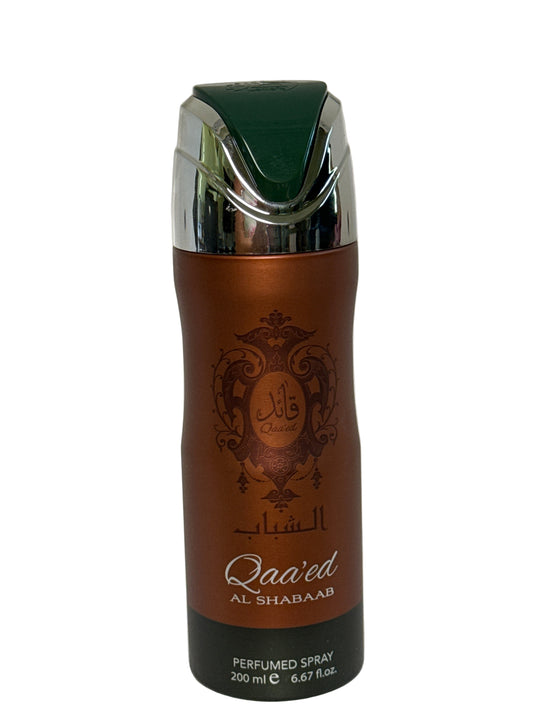 LATTAFA QAA'ED AL SHABAAB UNISEX PERFUMED BODY SPRAY 6.67 OZ
